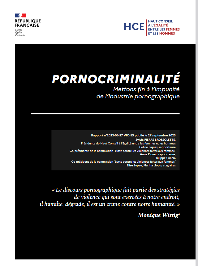 Rapport Pornocriminalité<br />
HCE