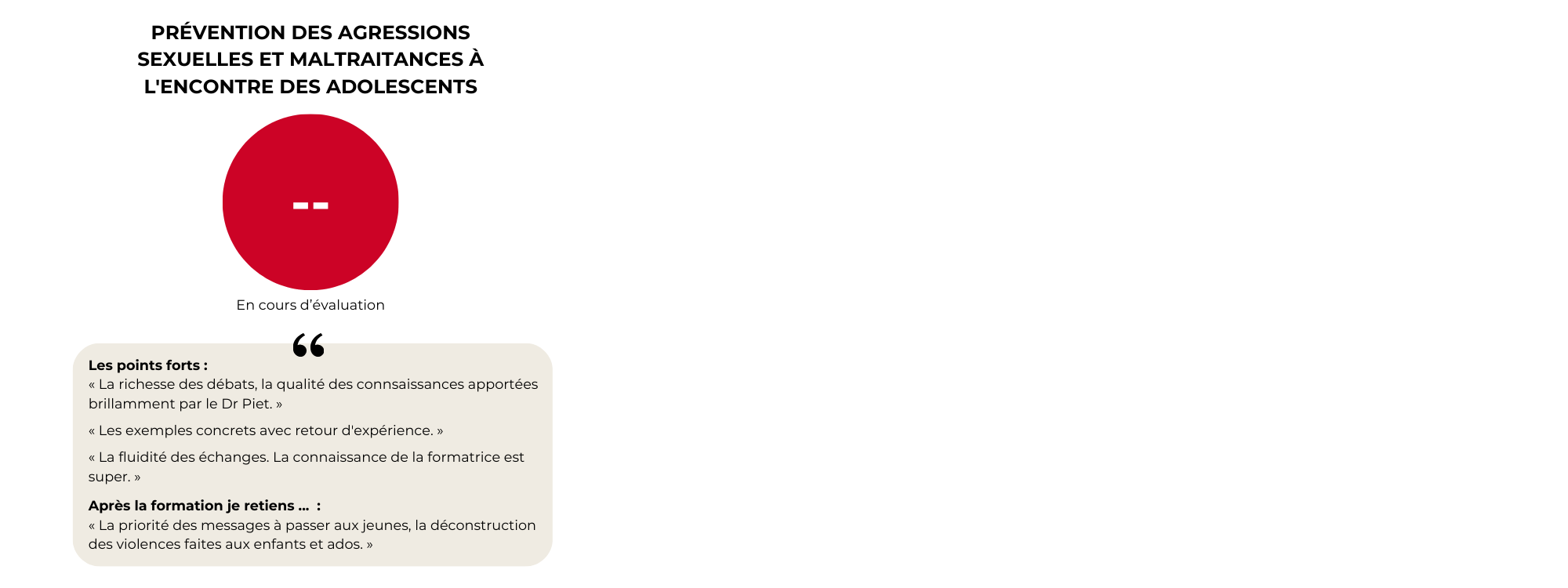 TAUX DE SATISACTION